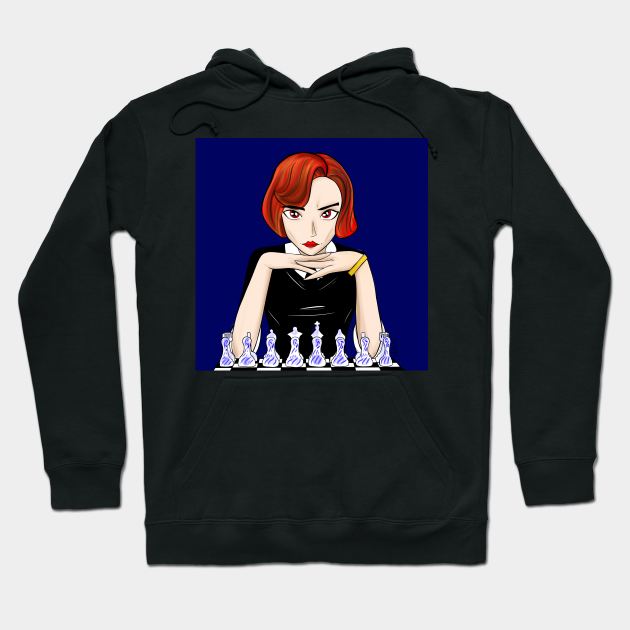 beth harmon the sports master in chess game Hoodie by jorge_lebeau